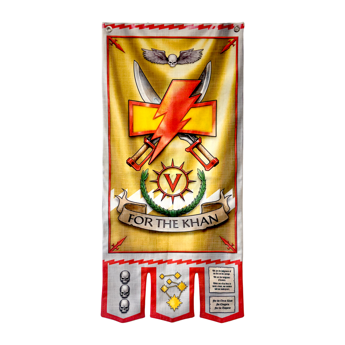 Warhammer 40,000: White Scars Chapter Banner - Preorder USA