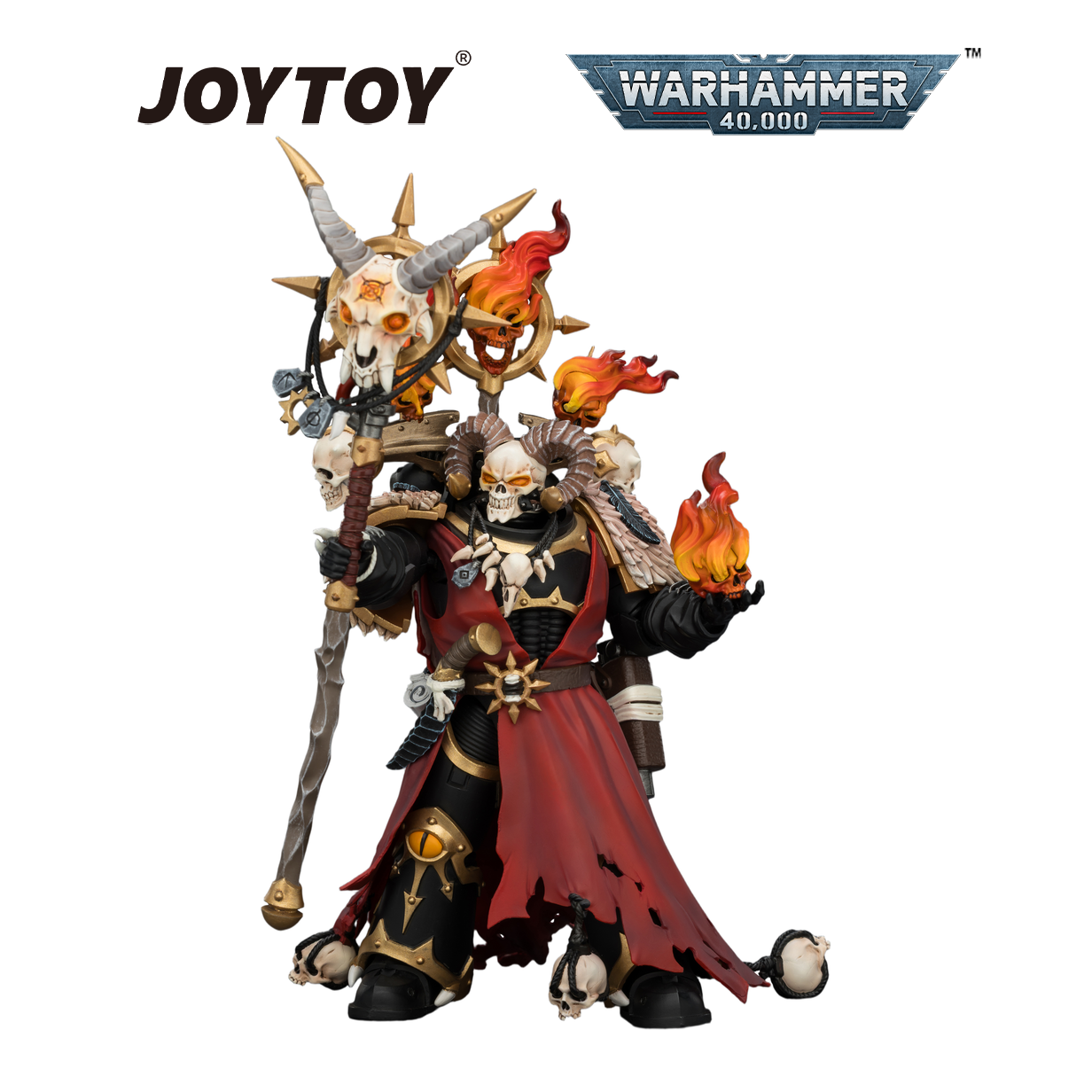 JOYTOY Warhammer 40,000 - Black Legion, Master of Possession with Staff of Possession and Bolt Pistol (1/18 Scale) Preorder