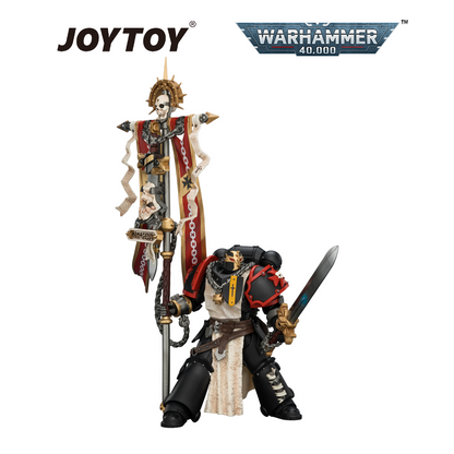 JOYTOY Warhammer 40,000 - Black Templars, Crusader Ancient with Power Sword and Bolt Pistol (1/18 Scale) Preorder