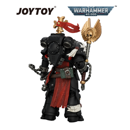 JOYTOY Warhammer 40,000 - Black Templars, Execrator with Crozius Arcanum and Master-crafted Power Weapon (1/18 Scale) Preorder