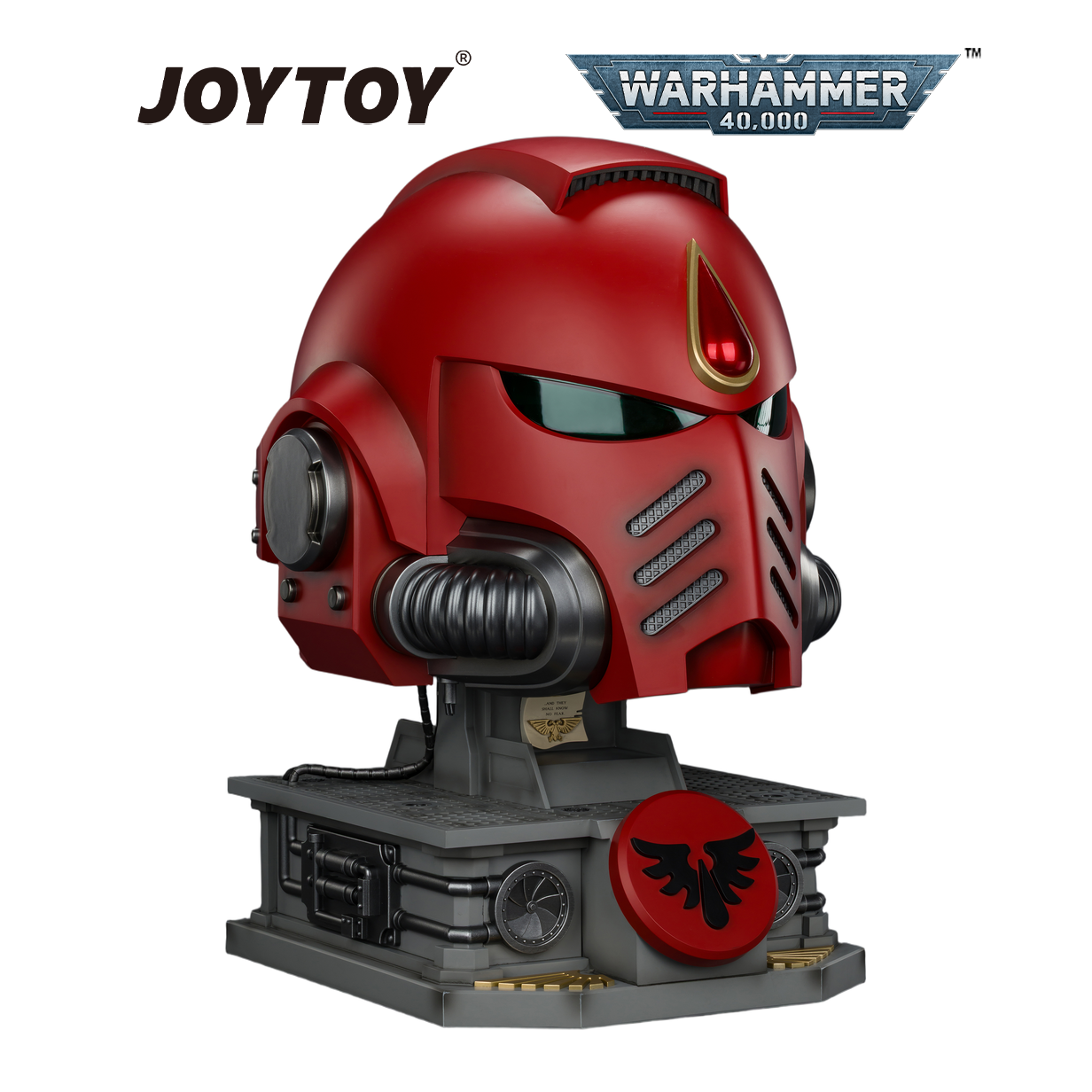 JOYTOY Warhammer 40,000: Blood Angels Mk X Helmet and Display Stand (1/1 Scale) Preorder