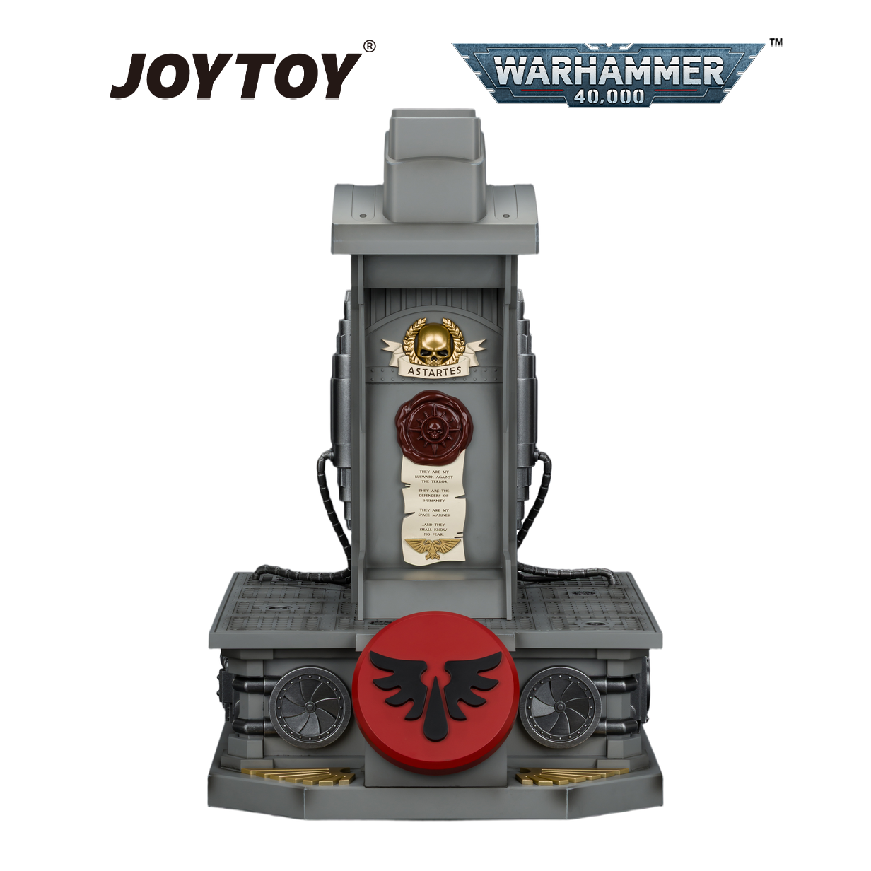 JOYTOY Warhammer 40,000: Blood Angels Mk X Helmet and Display Stand (1/1 Scale) Preorder