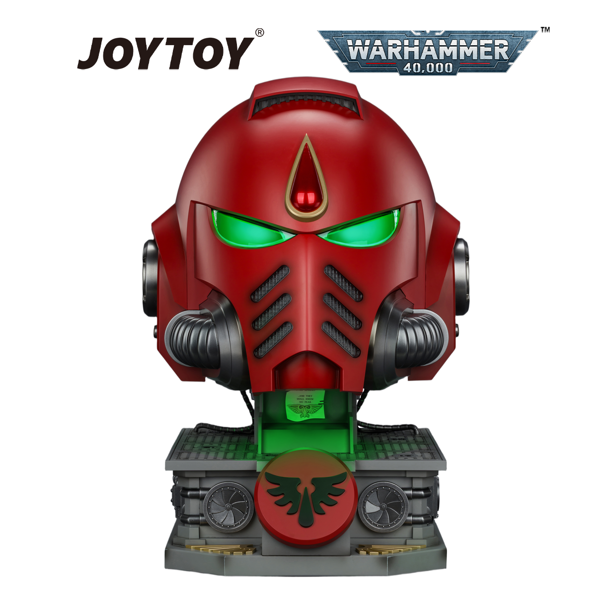 JOYTOY Warhammer 40,000: Blood Angels Mk X Helmet and Display Stand (1/1 Scale) Preorder