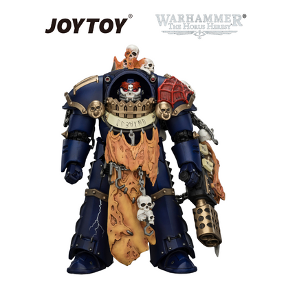 JOYTOY Warhammer The Horus Heresy - Night Lords, Contekar Terminator Dissident with Chainblade & Heavy Flamer (1/18 Scale) Preorder