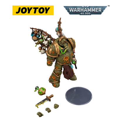 JOYTOY Warhammer 40,000 - Death Guard, Biologus Putrifier with Injector Pistol and Hyper Blight Grenades (1/18 Scale)