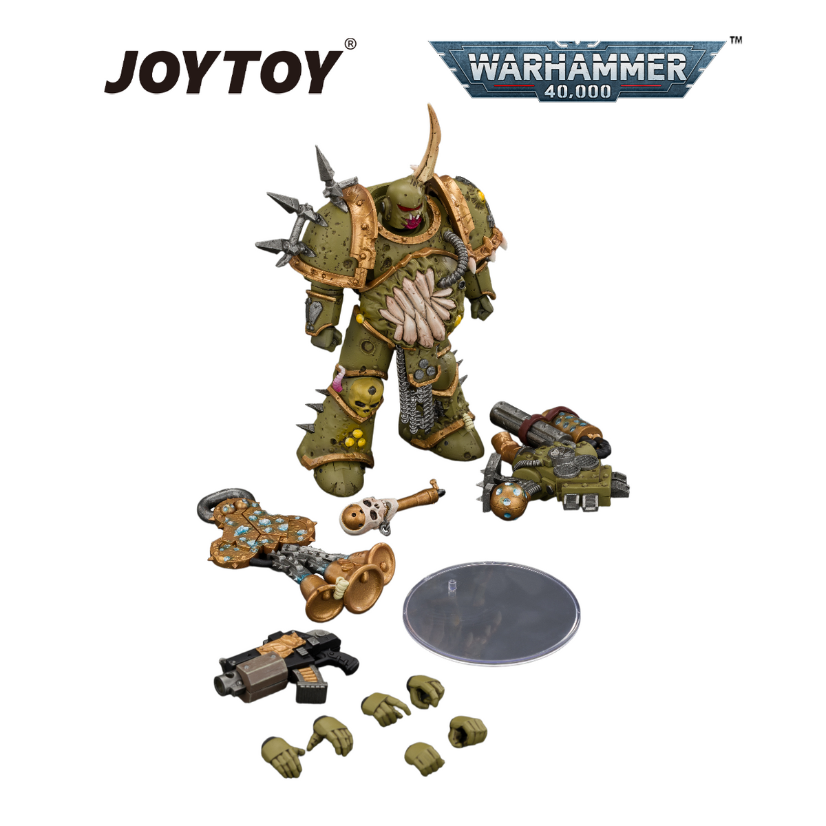JOYTOY Warhammer 40,000 - Death Guard, Plague Marine (1/18 Scale) Preorder