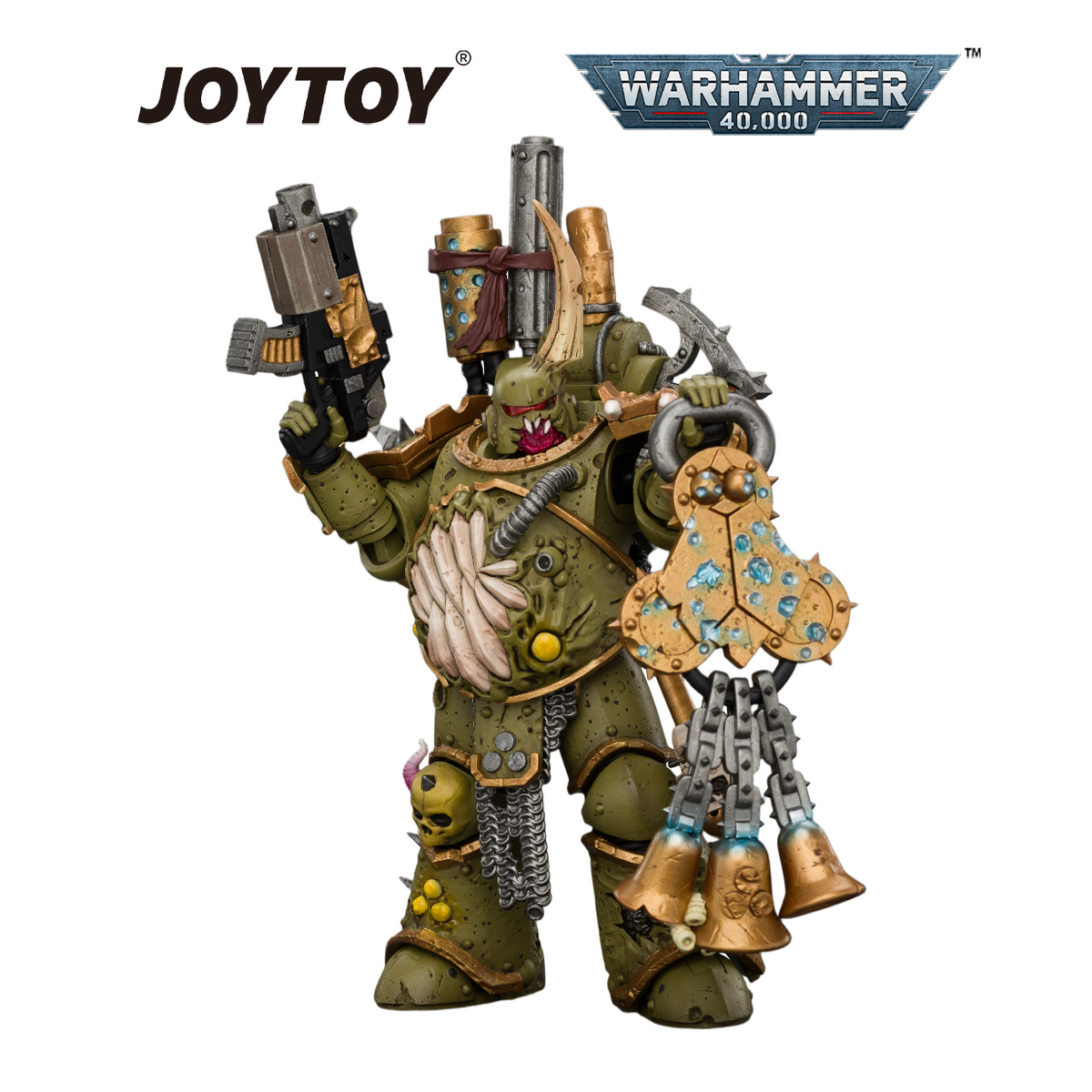 JOYTOY Warhammer 40,000 - Death Guard, Plague Marine (1/18 Scale) Preorder