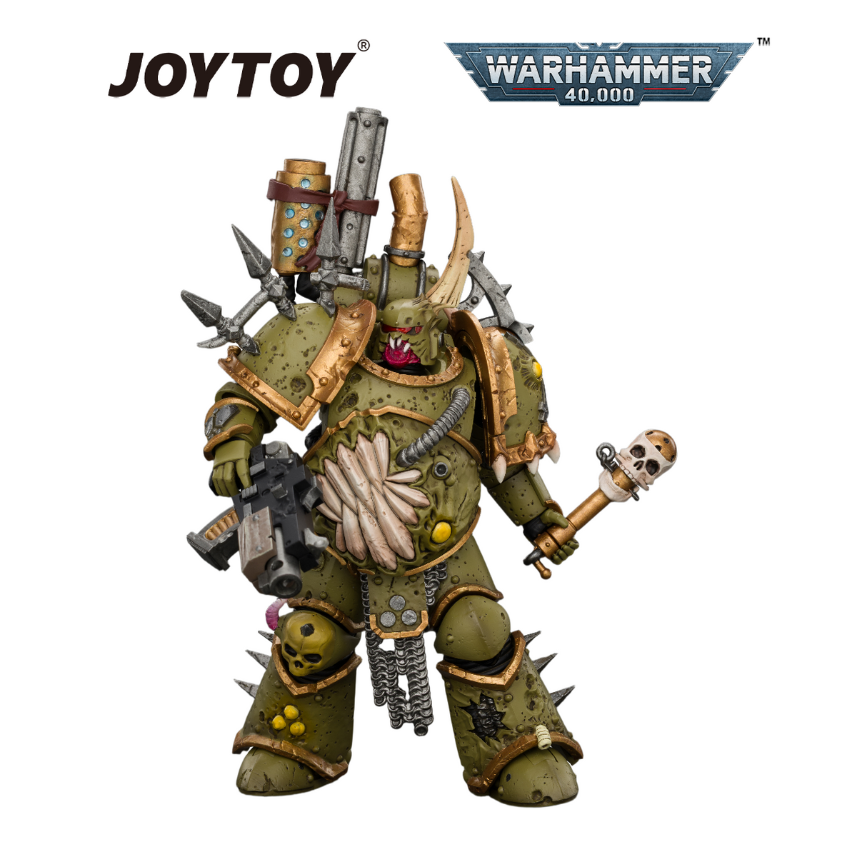 JOYTOY Warhammer 40,000 - Death Guard, Plague Marine (1/18 Scale) Preorder