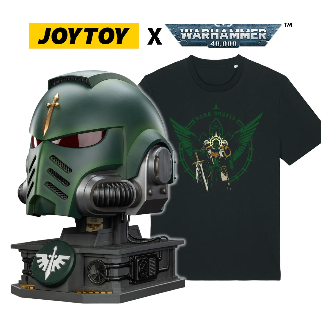 JoyToy Warhammer 40,000: Dark Angels Mk X Helmet and Display Stand (1:1 Scale) Preorder