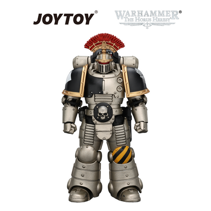 JOYTOY Warhammer The Horus Heresy - Iron Warriors, MkII Tactical Sergeant with Power Sword, Bolt Pistol and Plasma Pistol (1/18 Scale) Preorder