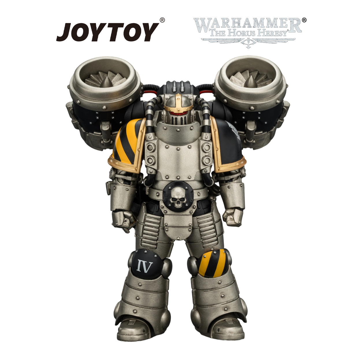 JOYTOY Warhammer The Horus Heresy - Iron Warriors, MkII Assault Legionary 2 with Bolt Pistol & Heavy Chain Axe (1/18 Scale) Preorder