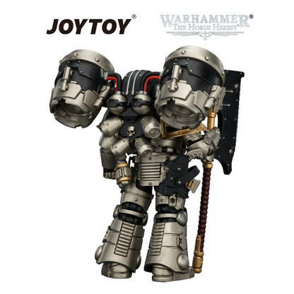 JOYTOY Warhammer The Horus Heresy - Iron Warriors, MkII Assault Legionary 2 with Bolt Pistol & Heavy Chain Axe (1/18 Scale) Preorder