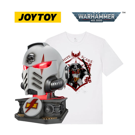 JOYTOY Warhammer 40,000: White Scars Mk X Helmet and Display Stand (1/1 Scale) Preorder