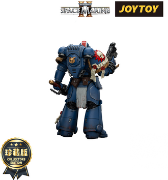 JoyToy Warhammer 40,000: Space Marine 2 Action Figure - Ultramarines, Lieutenant Titus - Collector’s Edition (1/18 Scale) Preorder