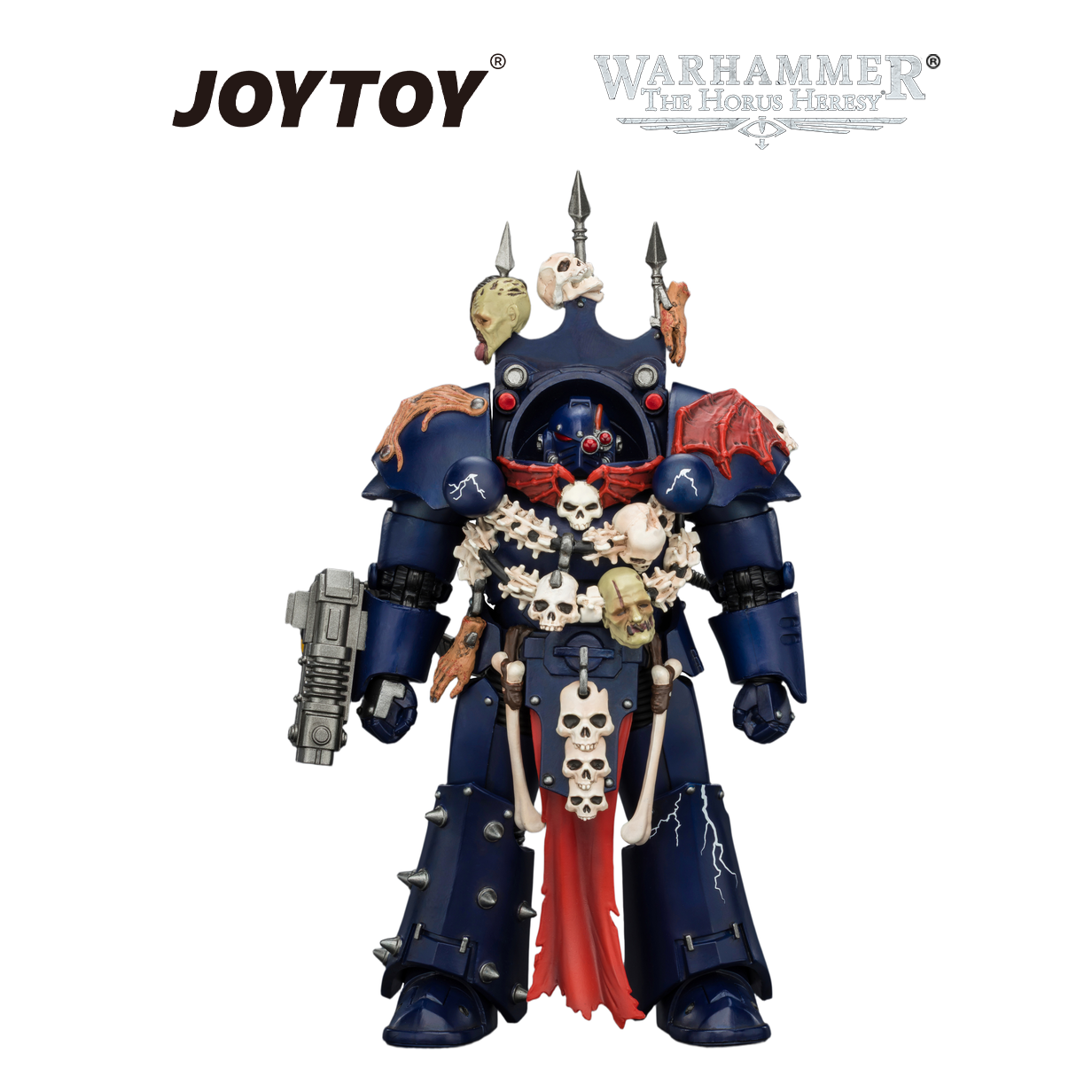 JOYTOY Warhammer The Horus Heresy - Night Lords, Legion Praetor in Tartaros Terminator Armour with Volkite Charger, Headsman’s Axe & Trophies of Judgement (1/18 Scale)