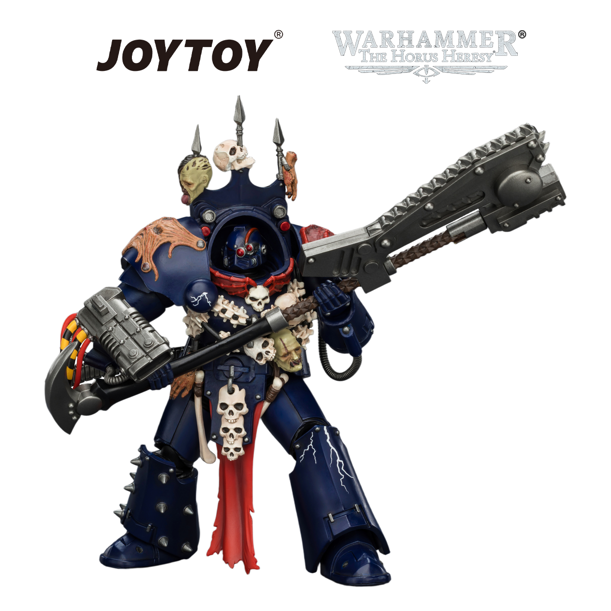 JOYTOY Warhammer The Horus Heresy - Night Lords, Legion Praetor in Tartaros Terminator Armour with Volkite Charger, Headsman’s Axe & Trophies of Judgement (1/18 Scale)