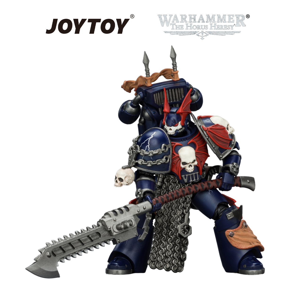 JOYTOY Warhammer The Horus Heresy - Night Lords, Legion Praetor with Jump Pack, Bolt Pistol and Chainglaive (1/18 Scale)