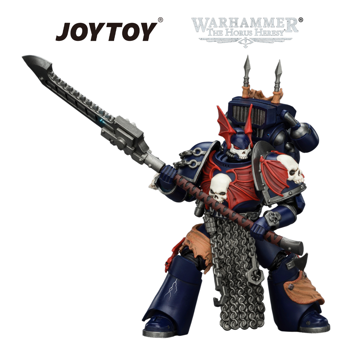 JOYTOY Warhammer The Horus Heresy - Night Lords, Legion Praetor with Jump Pack, Bolt Pistol and Chainglaive (1/18 Scale)