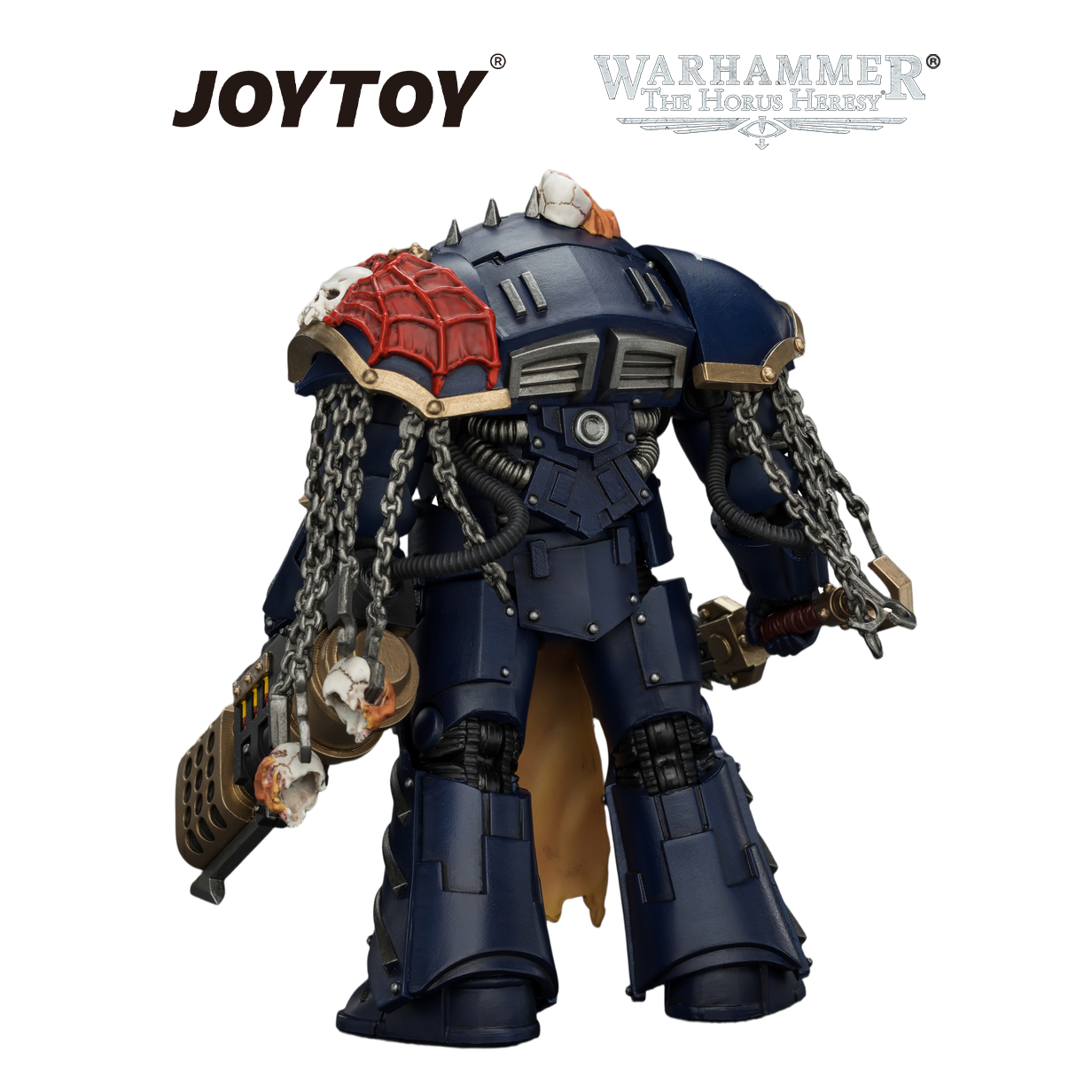 JOYTOY Warhammer The Horus Heresy - Night Lords, Contekar Terminator 2 with Chainblade & Heavy Flamer (1/18 Scale) Preorder