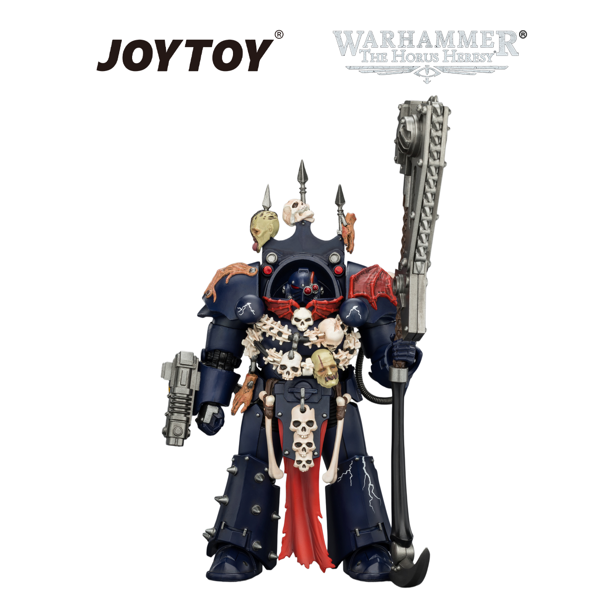JOYTOY Warhammer The Horus Heresy - Night Lords, Legion Praetor in Tartaros Terminator Armour with Volkite Charger, Headsman’s Axe & Trophies of Judgement (1/18 Scale) Preorder