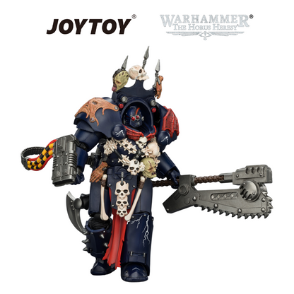 JOYTOY Warhammer The Horus Heresy - Night Lords, Legion Praetor in Tartaros Terminator Armour with Volkite Charger, Headsman’s Axe & Trophies of Judgement (1/18 Scale) Preorder