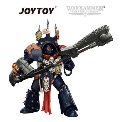 JOYTOY Warhammer The Horus Heresy - Night Lords, Legion Praetor in Tartaros Terminator Armour with Volkite Charger, Headsman’s Axe & Trophies of Judgement (1/18 Scale) Preorder