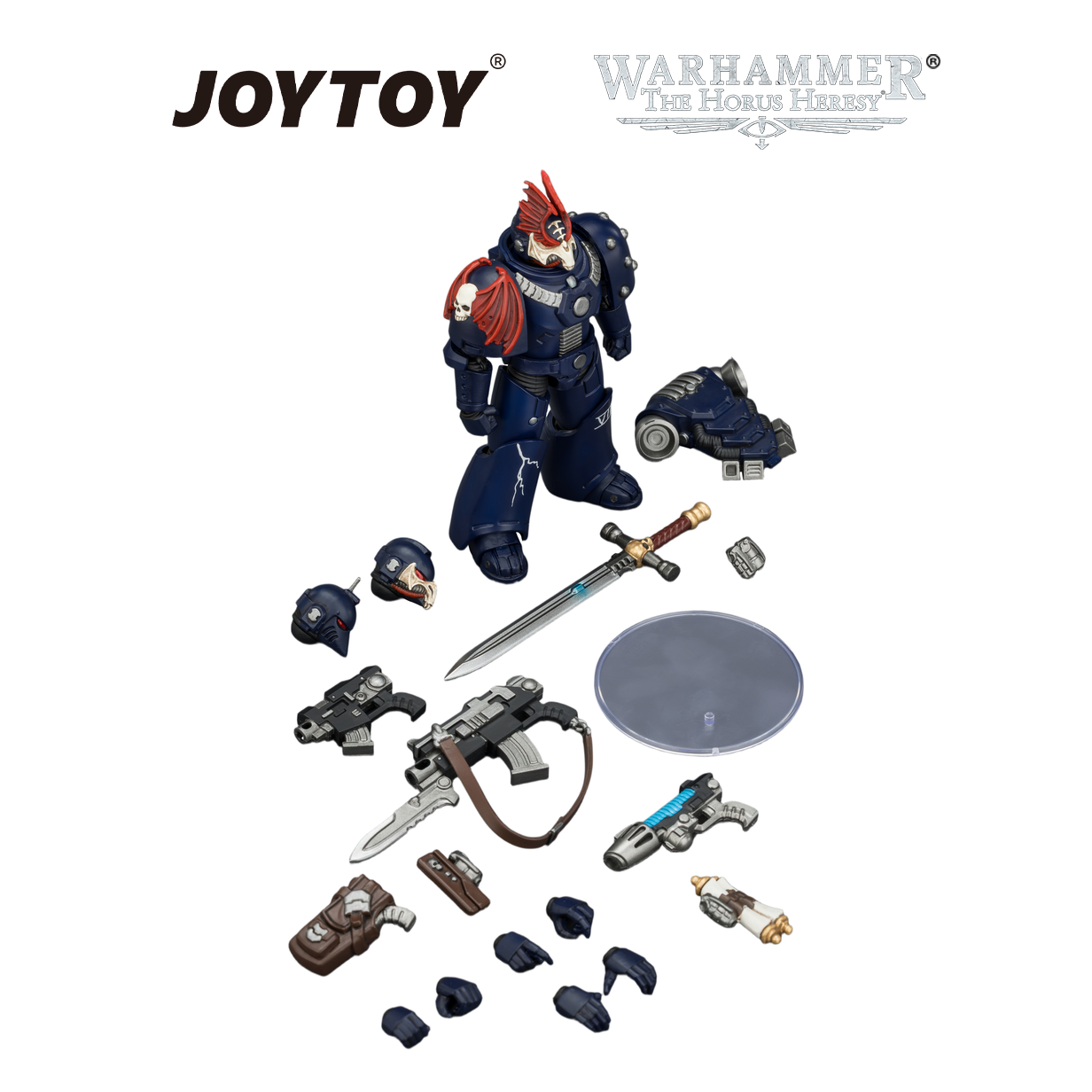JOYTOY Warhammer The Horus Heresy - Night Lords, MKVI Tactical Legionary with Bolter, Plasma Pistol, Bolt Pistol & Power Sword (1/18 Scale) Preorder