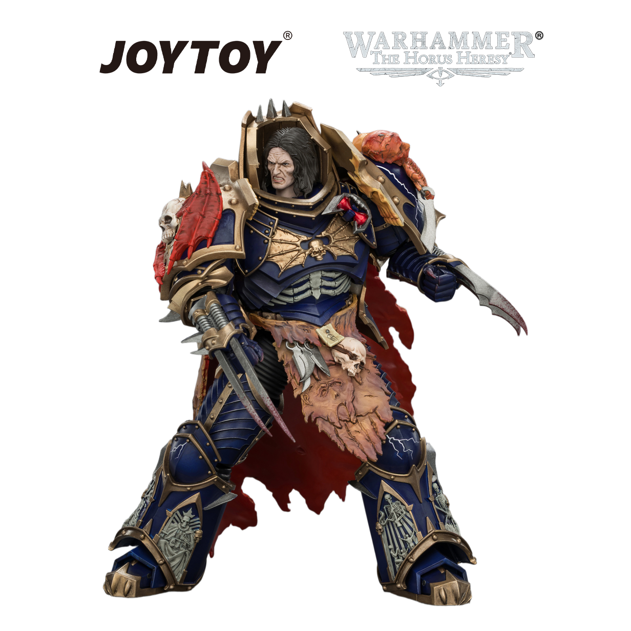 JOYTOY Warhammer The Horus Heresy - Night Lords, Konrad Curze, Primarch of the VIIIth Legion, The Night Haunter (1/18 Scale) & Exclusive T Shirt Preorder