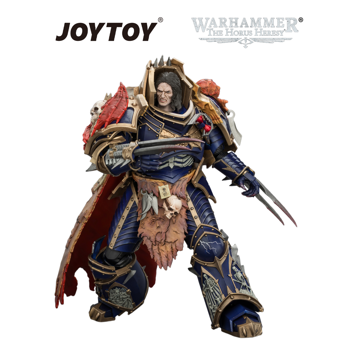 JOYTOY Warhammer The Horus Heresy - Night Lords, Konrad Curze, Primarch of the VIIIth Legion, The Night Haunter (1/18 Scale) & Exclusive T Shirt Preorder