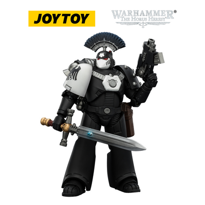 JOYTOY Warhammer The Horus Heresy - Raven Guard MkVI Sergeant with Power Sword, Bolter and Plasma Pistol (1/18 Scale) Preorder