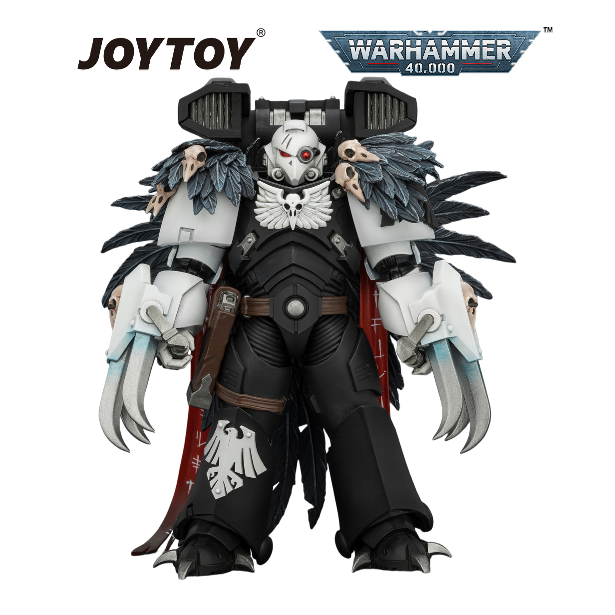 JOYTOY Warhammer 40,000 - Raven Guard, Chapter Master Aethon Shaan, with Claws of Severax and Heavy Bolt Pistol (1/18 Scale) Preorder
