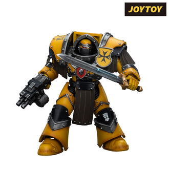 JoyToy Warhammer The Horus Heresy Action Figure - Imperial Fists, Legion Cataphractii Terminator Sergeant with Power Sword (1/18 Scale)