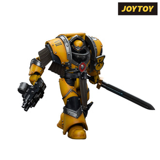 JoyToy Warhammer The Horus Heresy Action Figure - Imperial Fists, Legion Cataphractii Terminator Sergeant with Power Sword (1/18 Scale)