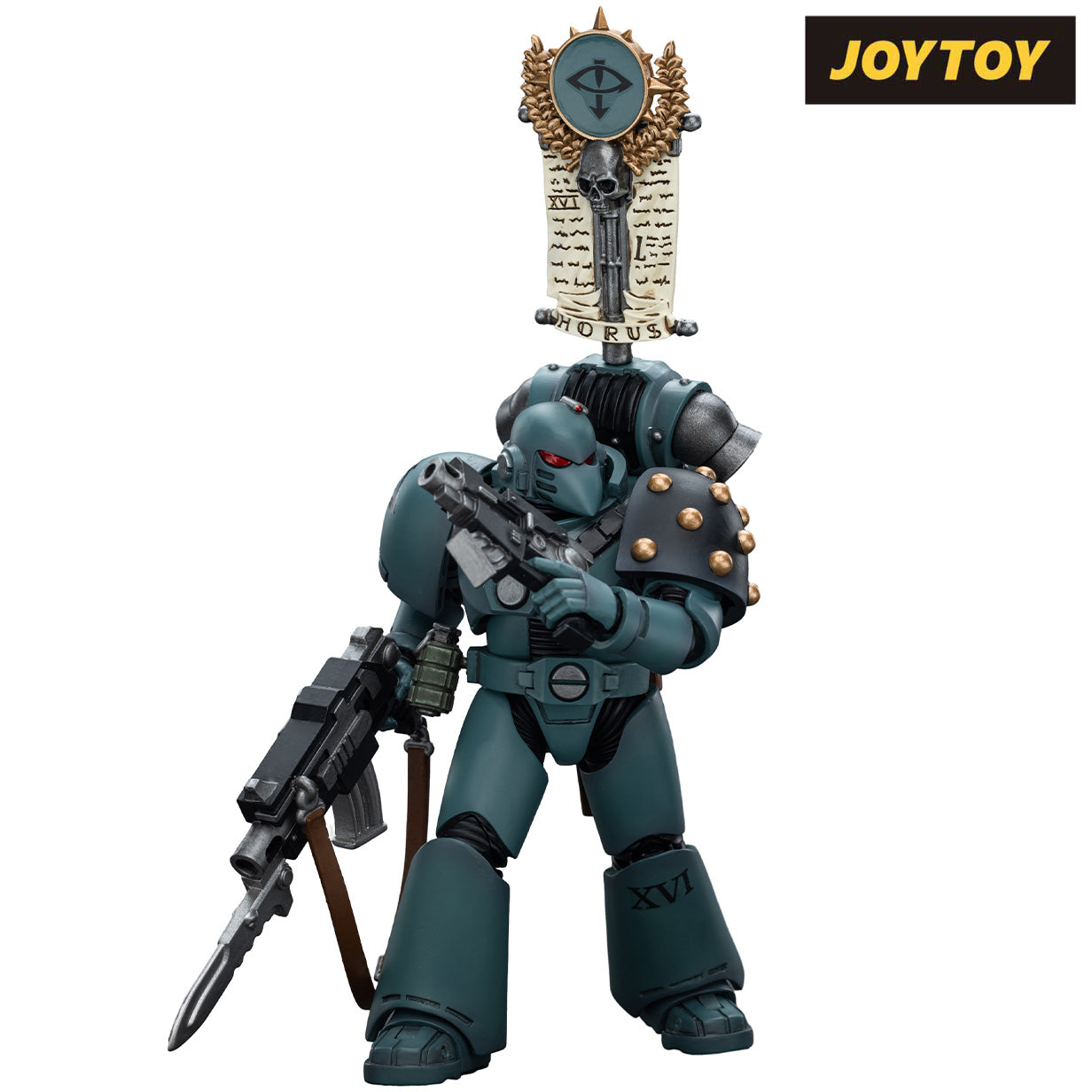 JoyToy Warhammer The Horus Heresy Action Figure - Sons of Horus, Legion MkVI Tactical Squad Legionary with Legion Vexilla (1/18 Scale)