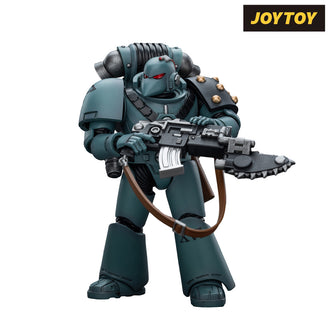 JoyToy Warhammer The Horus Heresy Action Figure - Sons of Horus, Legion MkVI Tactical Squad Legionary with Bolter & Chainblade (1/18 Scale)