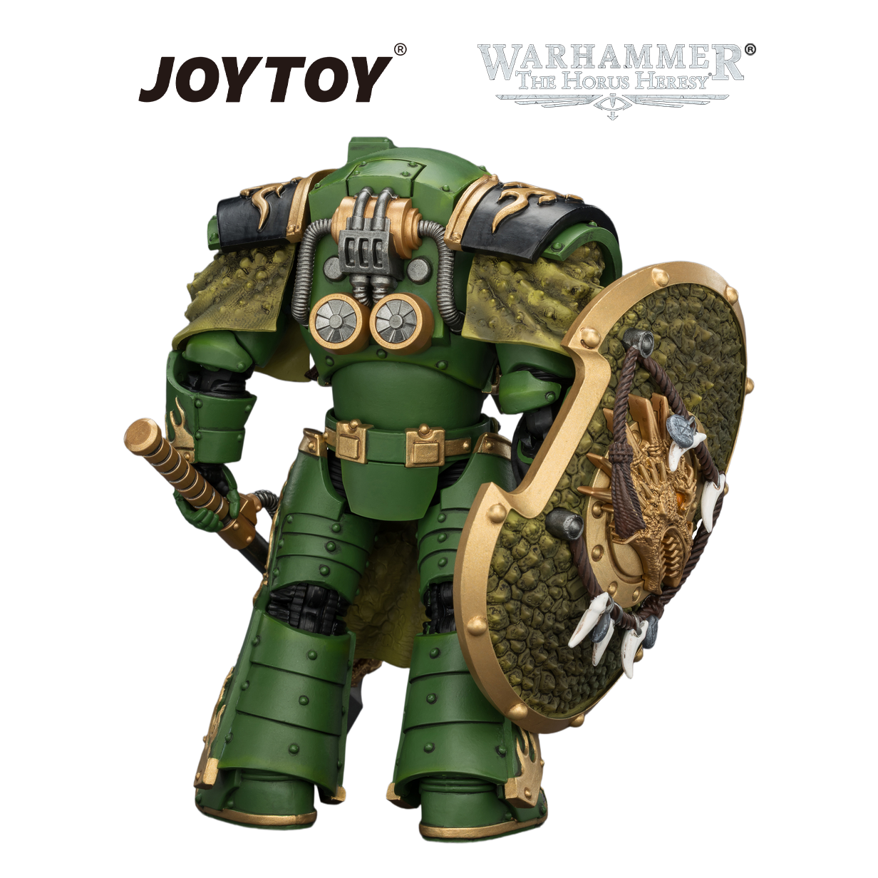 JOYTOY Warhammer The Horus Heresy - Salamanders, Firedrake Terminator 1 with Thunder Hammer and Dragonscale Storm Shield (1/18 Scale) Preorder