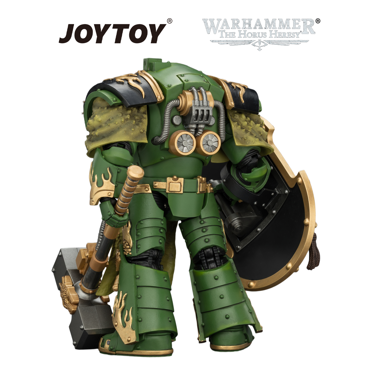 JOYTOY Warhammer The Horus Heresy - Salamanders, Firedrake Terminator 2 with Thunder Hammer and Dragonscale Storm Shield (1/18 Scale) Preorder