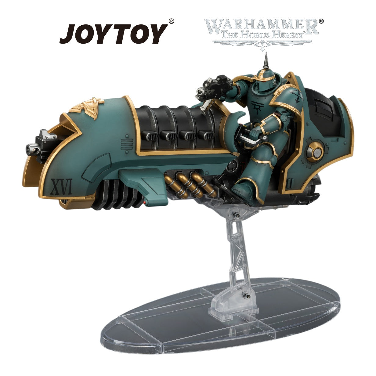 JOYTOY Warhammer The Horus Heresy - Sons of Horus, Legion Scimitar Jetbike with Heavy Bolter (1/18 Scale) Preorder