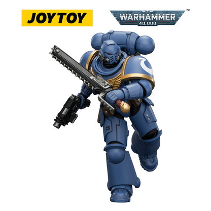 JOYTOY Warhammer 40,000 Ultramarines Predator Destructor & Intercessor (Scale 1:18) Preorder Bundle