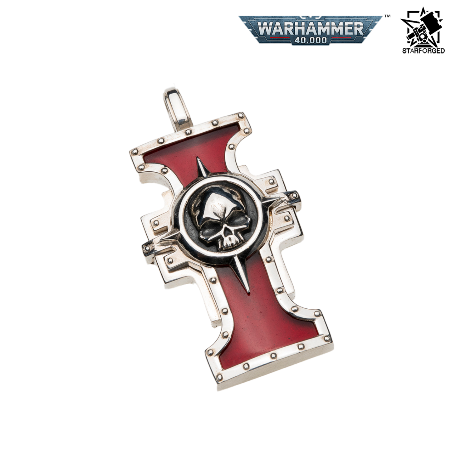 Starforged Warhammer 40,000 Inquisition Seal of the Holy Ordos Silver Pendant