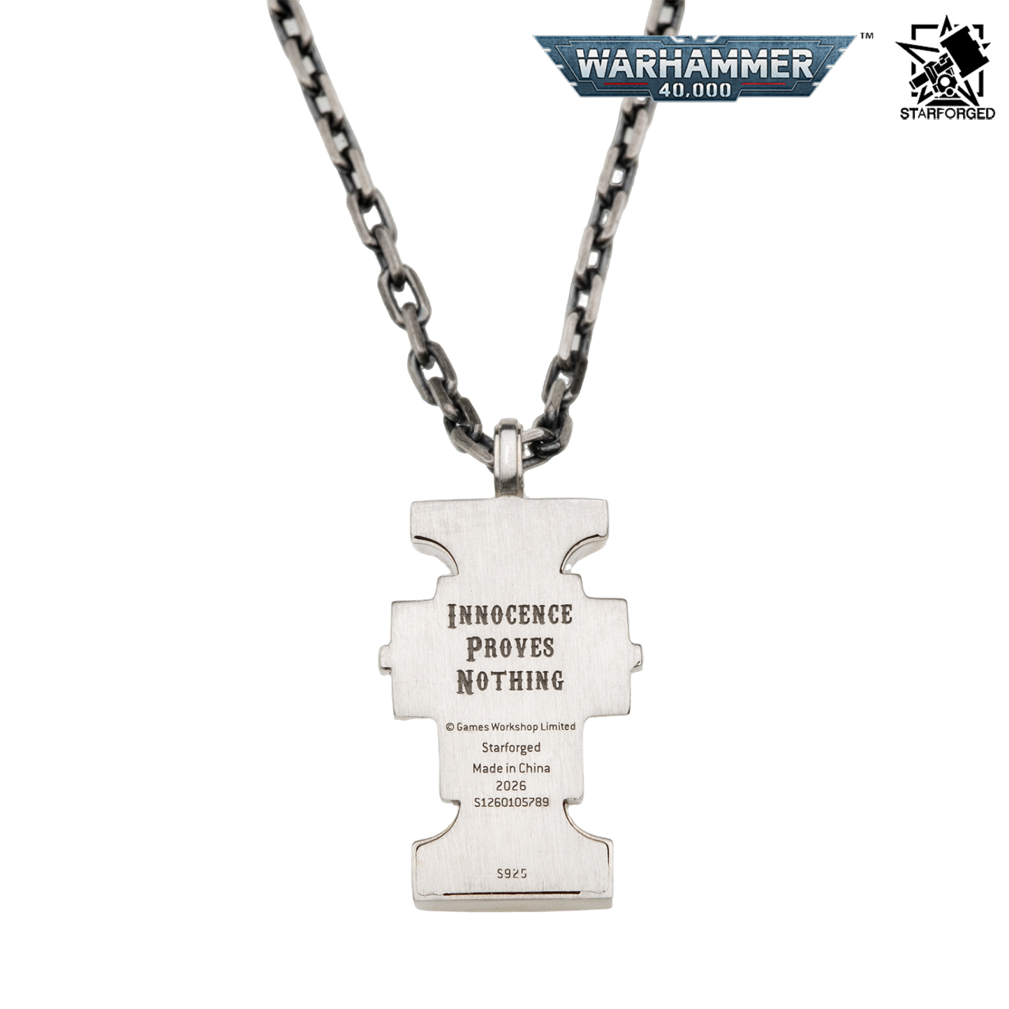 Starforged Warhammer 40,000 Inquisition Seal of the Holy Ordos Silver Pendant