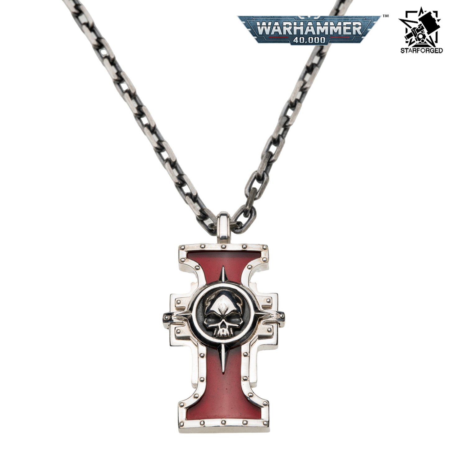 Starforged Warhammer 40,000 Inquisition Seal of the Holy Ordos Silver Pendant