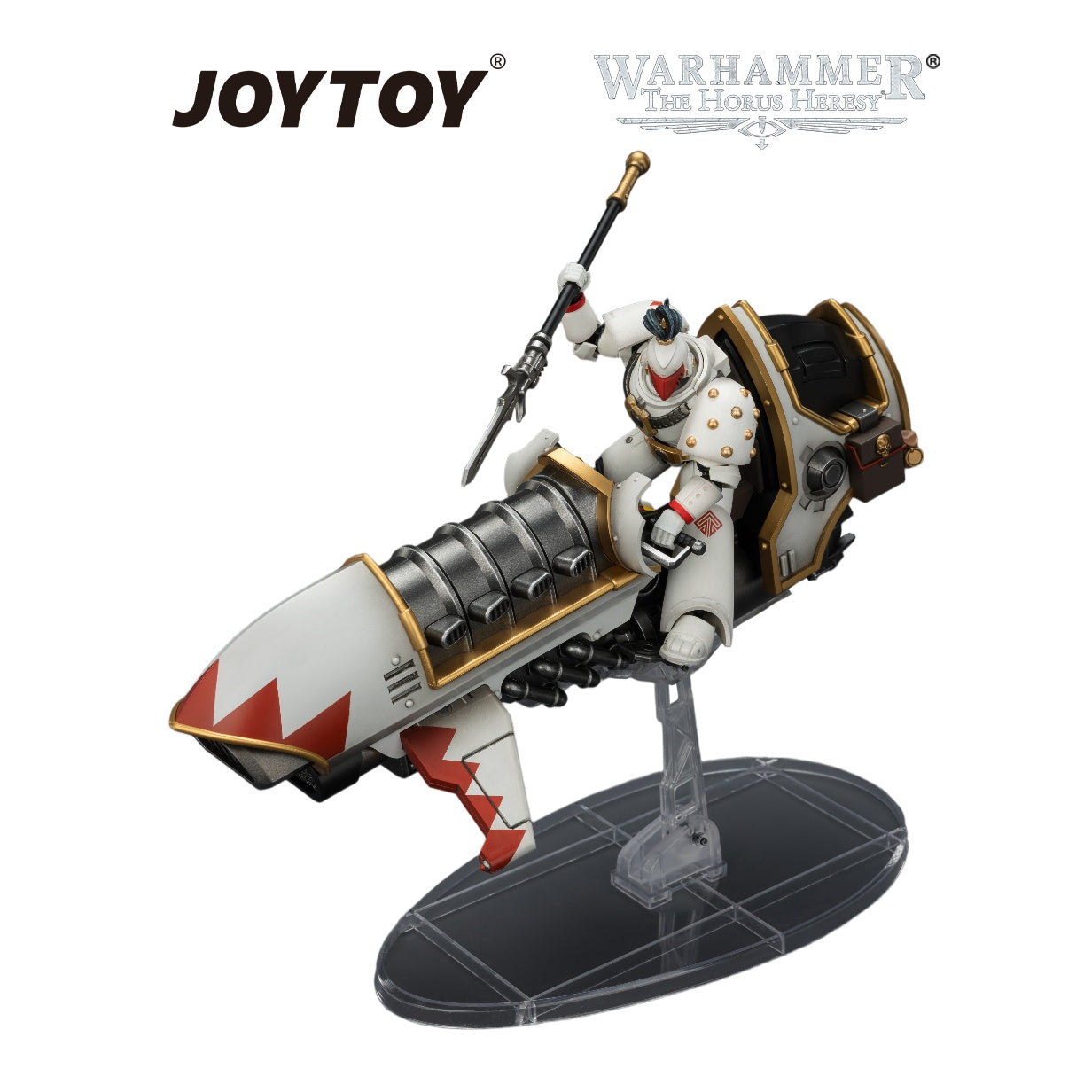 JOYTOY Warhammer The Horus Heresy - White Scars Legion Shamshir Jetbike with Kontos power lance (1/18 Scale) Preorder