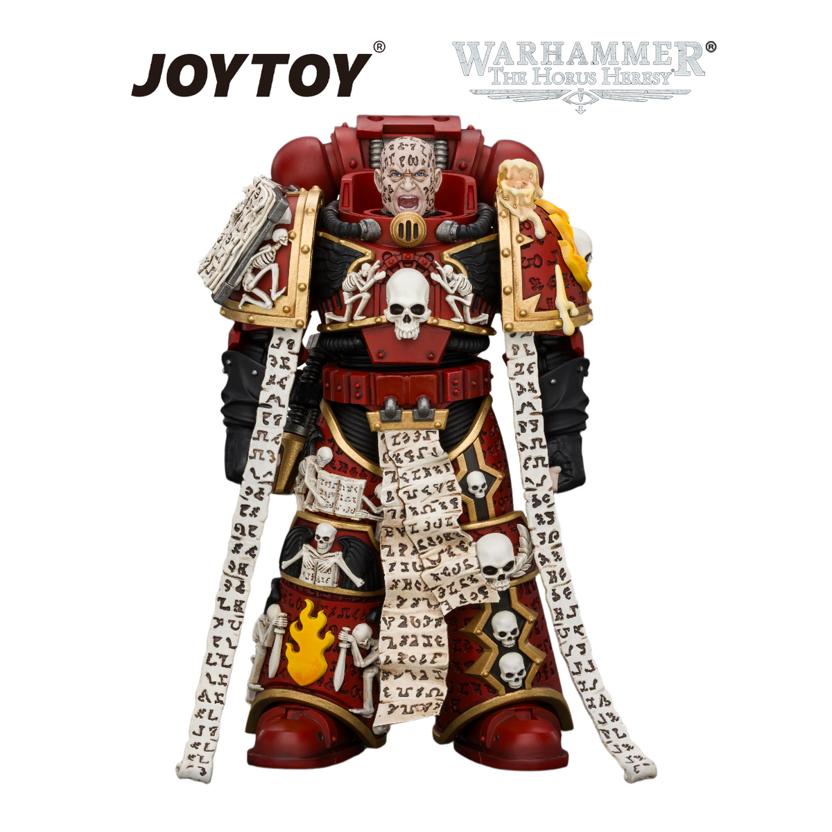 JOYTOY Warhammer The Horus Heresy - Word Bearers, Erebus, the Dark Apostle with Crux Malifica and Plasma Pistol (1/18 Scale) Preorder