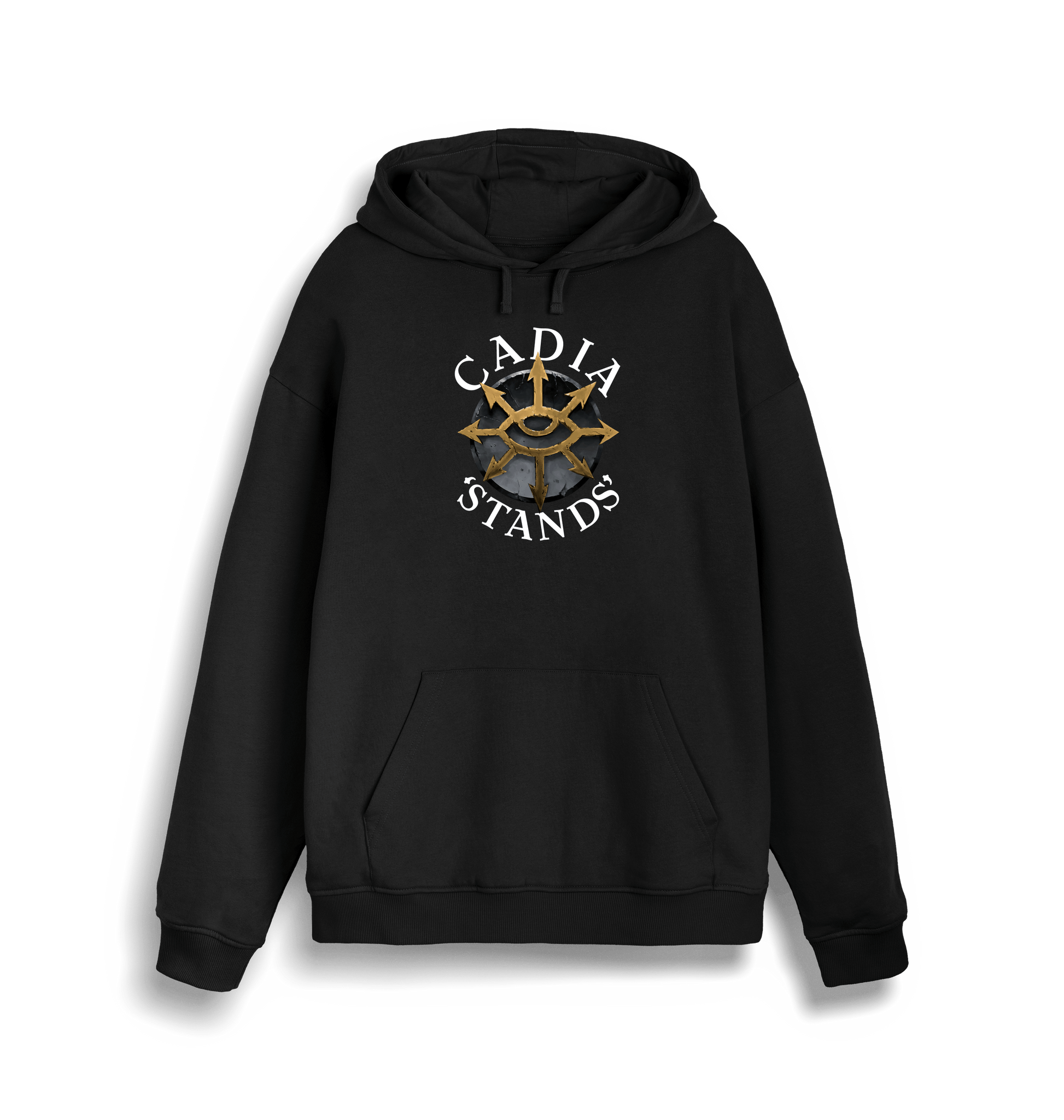 Black Printed Sweater Front