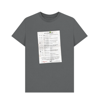 Slate Grey Guardsmen Daily Schedule T Shirt