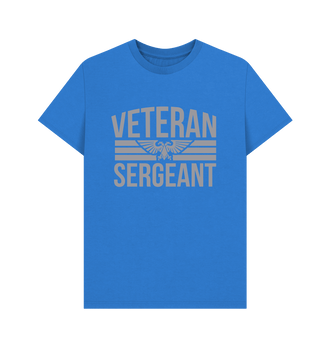 Bright Blue Veteran Sergeant T Shirt