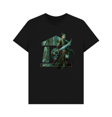 Black Printed T-shirt Front