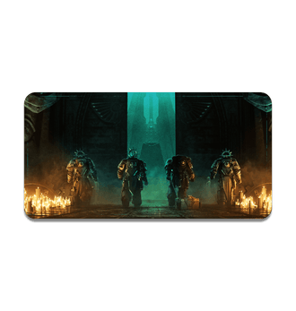 As Shown Warhammer 40,000: 'KNOW NO FEAR' Gaming Mat as featured in Secret Level