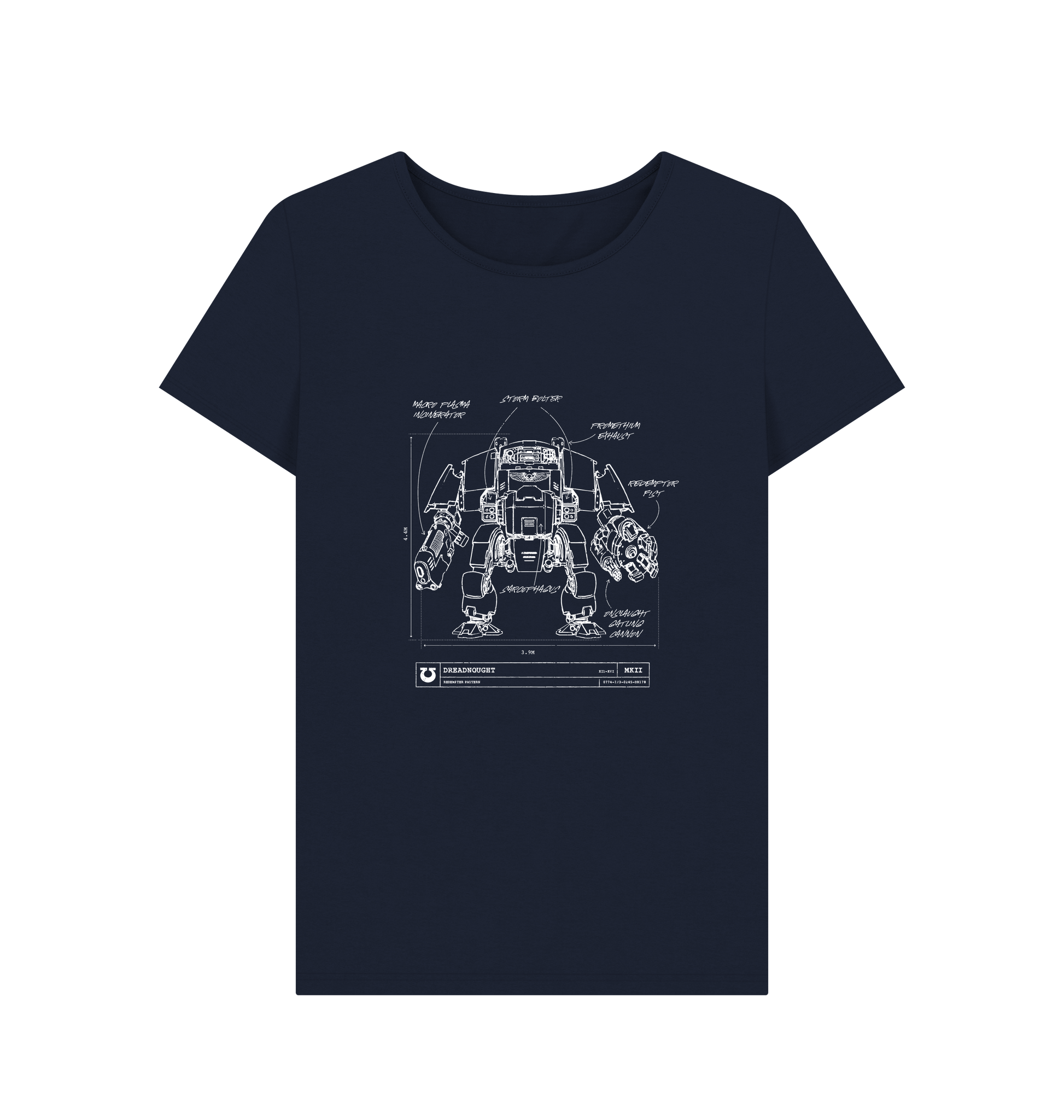 Navy Blue Ultramarines Redemptor Dreadnought Fitted T Shirt